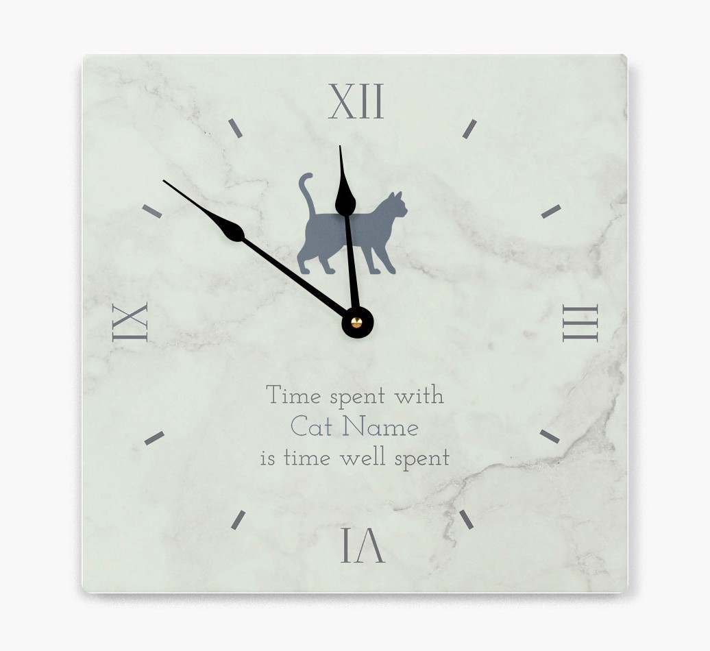 'Time Well Spent...' - Personalized Wall Clock with {breedFullName} Icon