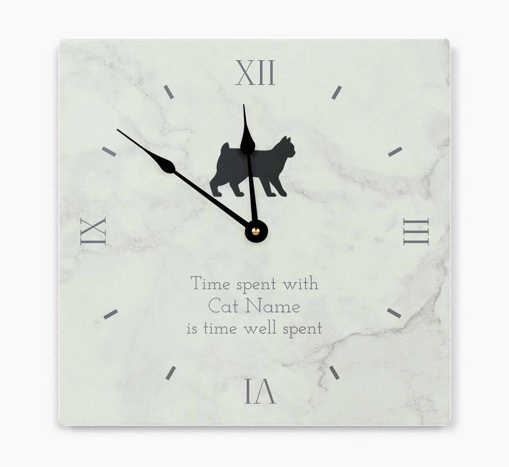 'Time Well Spent...' - Personalised Wall Clock with {breedFullName} Icon
