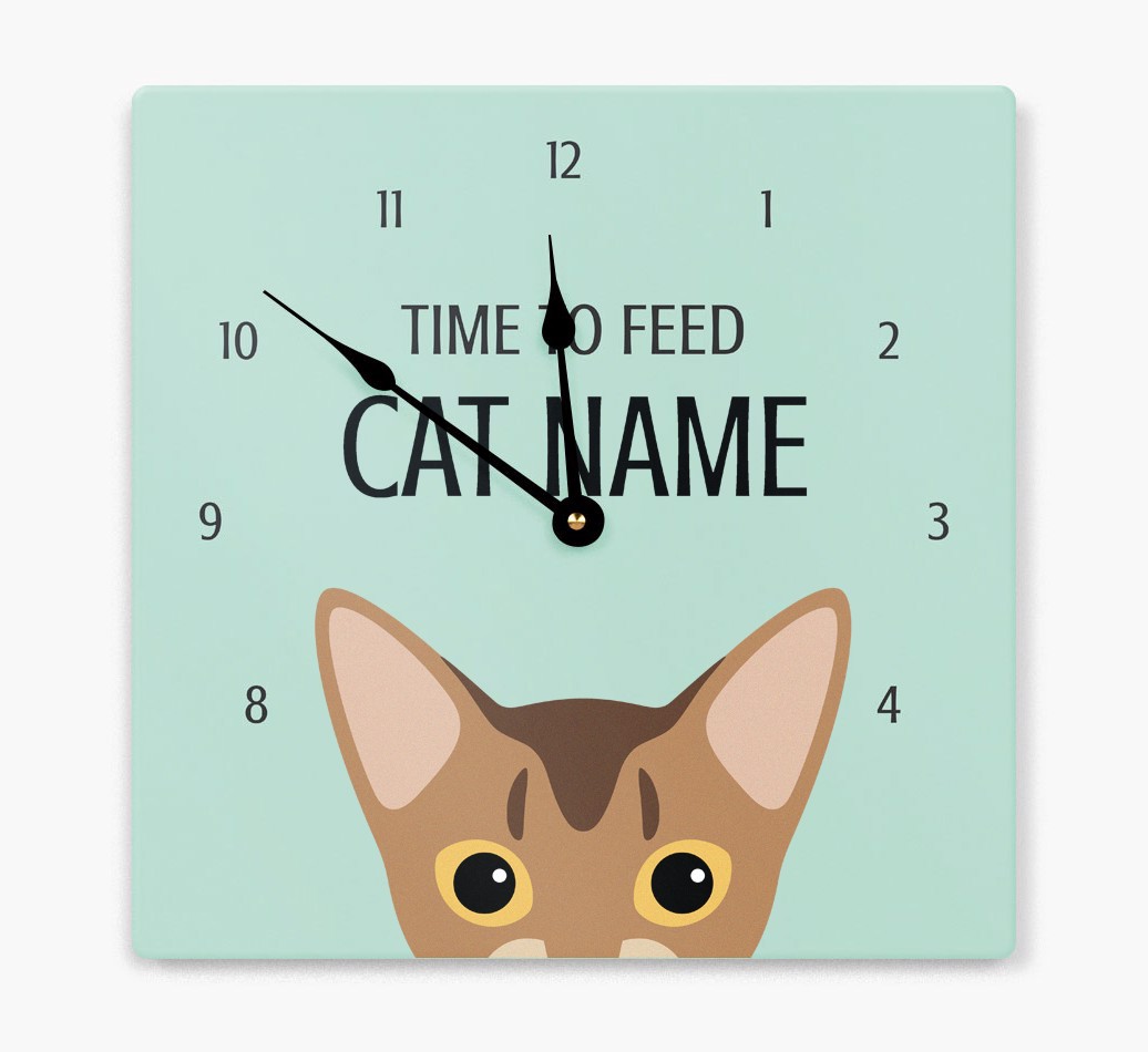 'Time To Feed...' - Personalized Wall Clock with {breedFullName} Icon