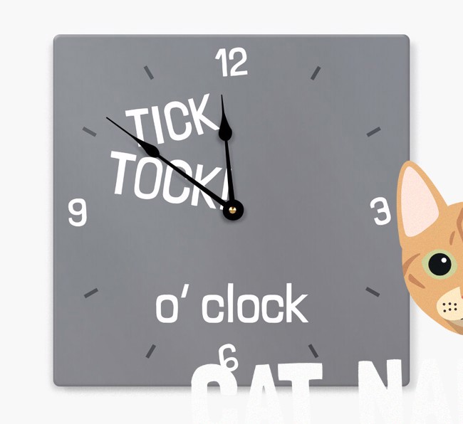 'Tick Tock 'O' Clock' - Personalized Wall Clock with {breedCommonName} Icon