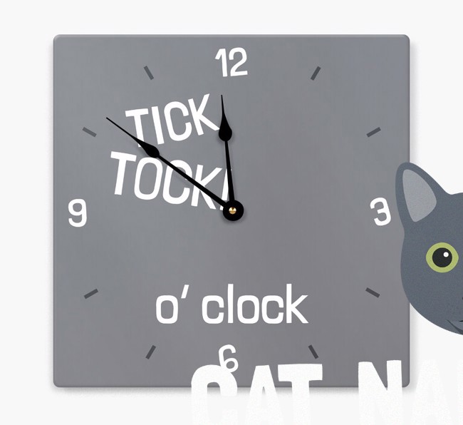 'Tick Tock 'O' Clock' - Personalized Wall Clock with {breedCommonName} Icon