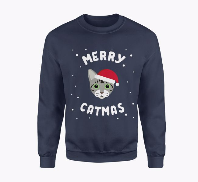 Merry Catmas: Personalised {breedFullName} Adult Jumper