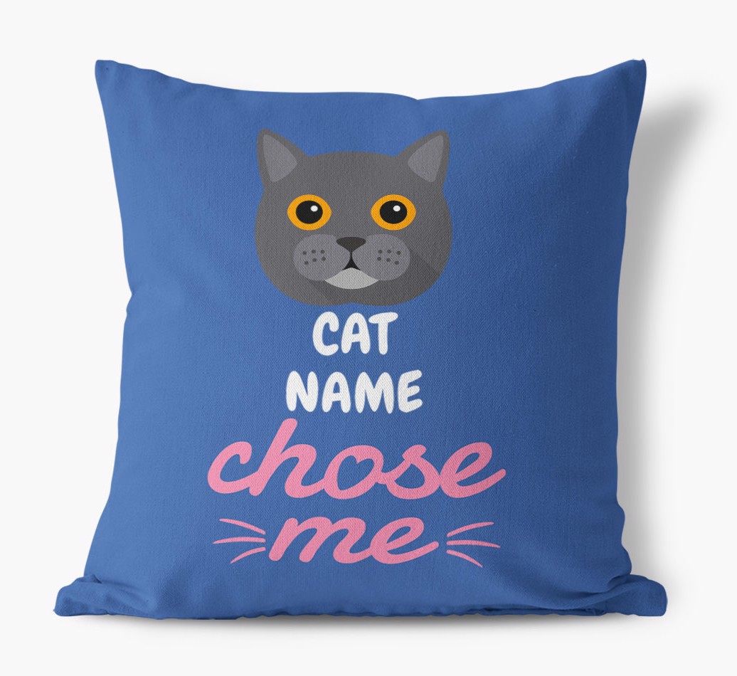 'Chose Me' - Personalised {breedFullName} Canvas Cushion