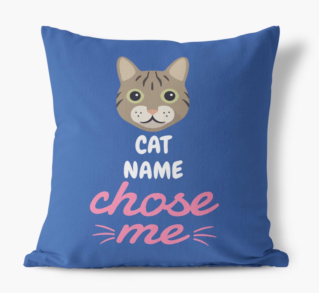 'Chose Me' - Personalized {breedFullName} Canvas Pillow