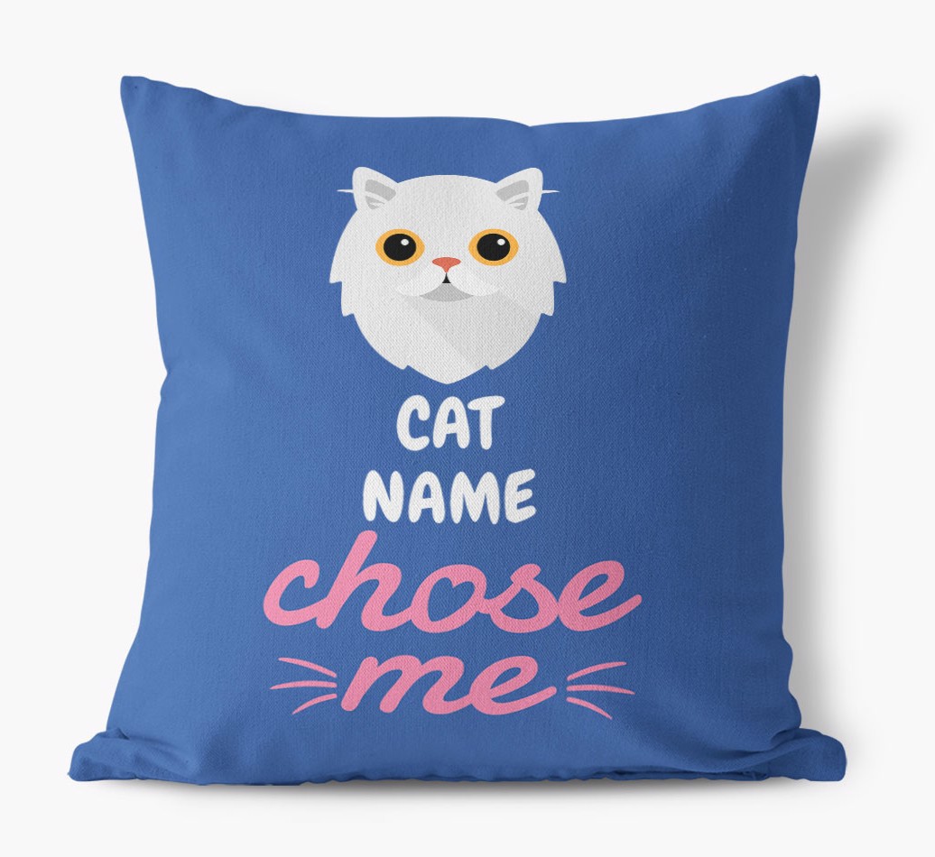 'Chose Me' - Personalised {breedFullName} Canvas Cushion