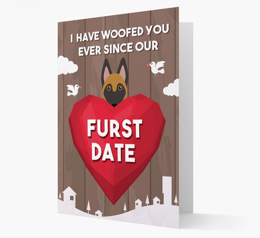 'Furst Date' - Personalized {breedFullName} Christmas Card with Icon