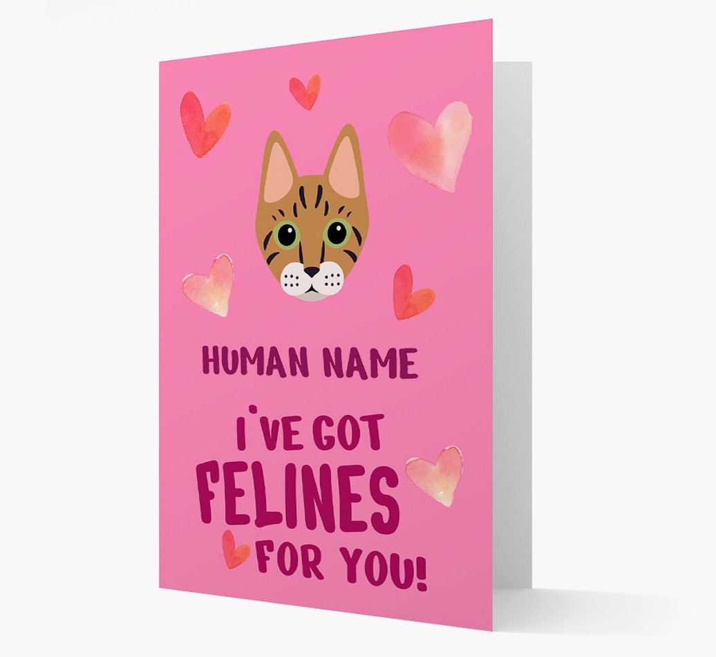 'Felines For You' - Personalized {breedCommonName} Card