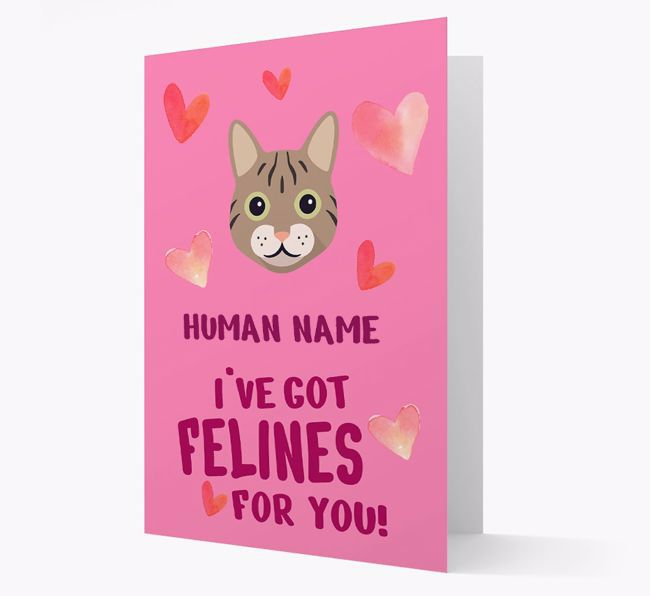 'Felines For You' - Personalised {breedCommonName} Card