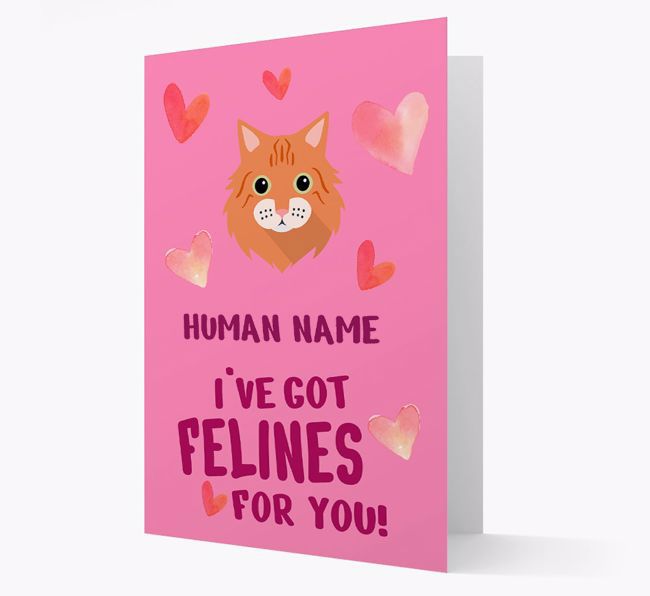 'Felines For You' - Personalized {breedCommonName} Card