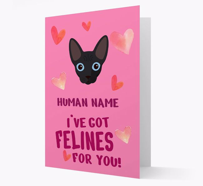 'Felines For You' - Personalized {breedCommonName} Card