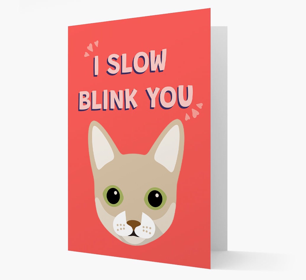 'I Slow Blink You' - Personalized {breedCommonName} Card