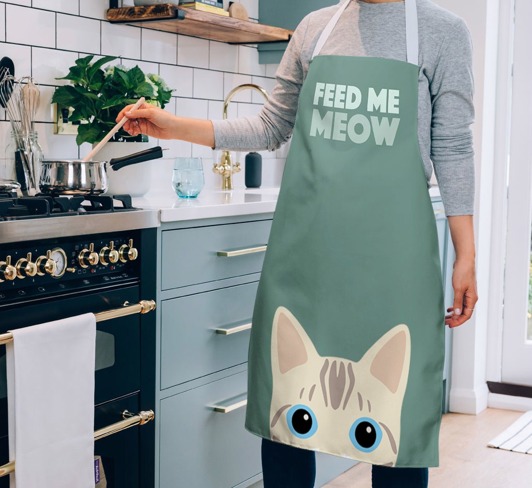 Feed Me Meow: Personalized {breedShortName} Apron
