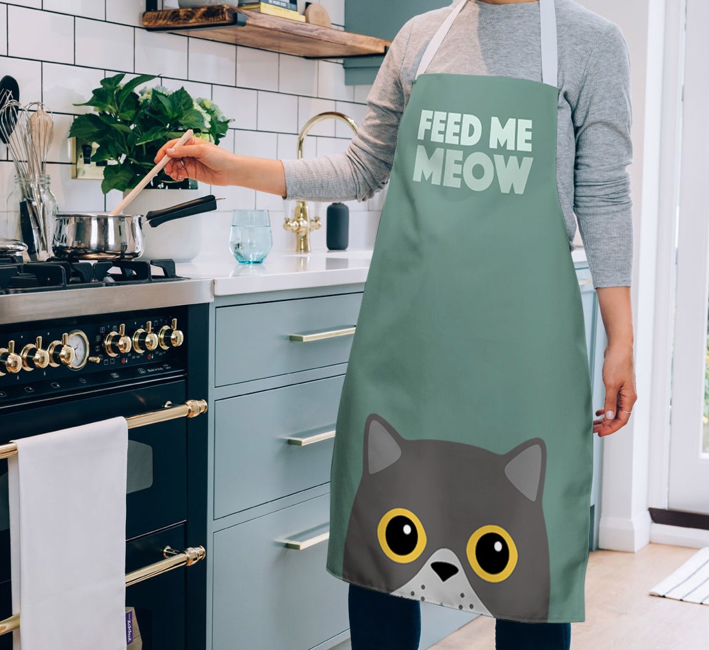 Feed Me Meow: Personalized {breedShortName} Apron