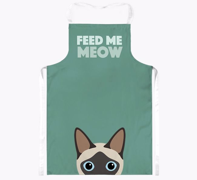 'Feed Me Meow' - Personalized {breedCommonName} Adult Apron