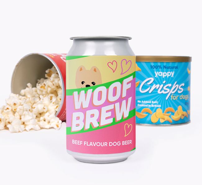 'Woof Brew' - Personalised {breedFullName} Beer Bundle
