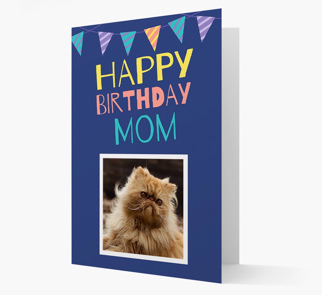Happy Birthday Mom: {breedFullName} Photo Upload Card