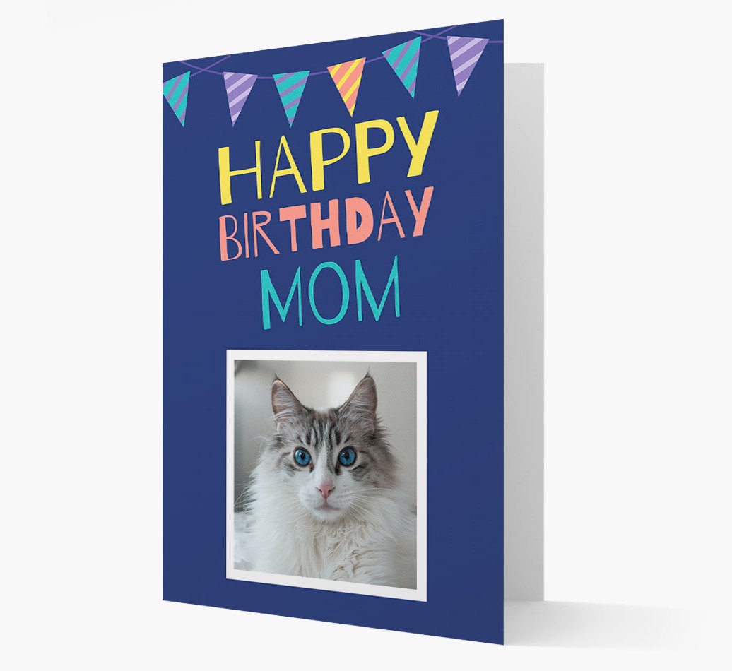 Happy Birthday Mom: {breedFullName} Photo Upload Card