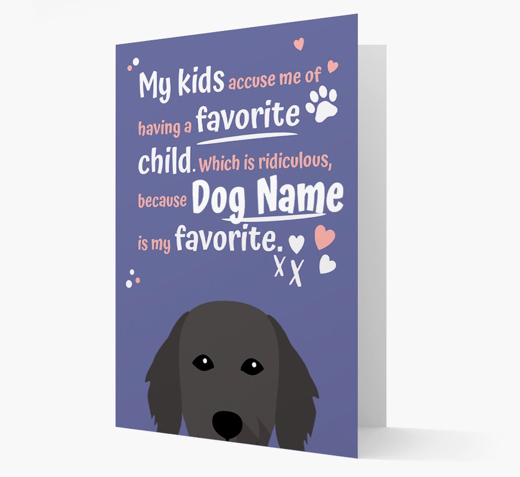 'Favorite Child' - Personalized {breedFullName} Card - View of front