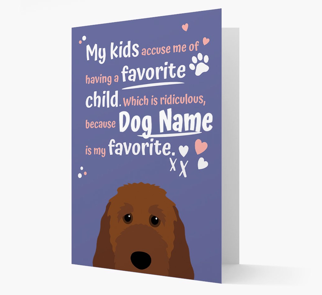 'Favorite Child' - Personalized {breedFullName} Card - View of front