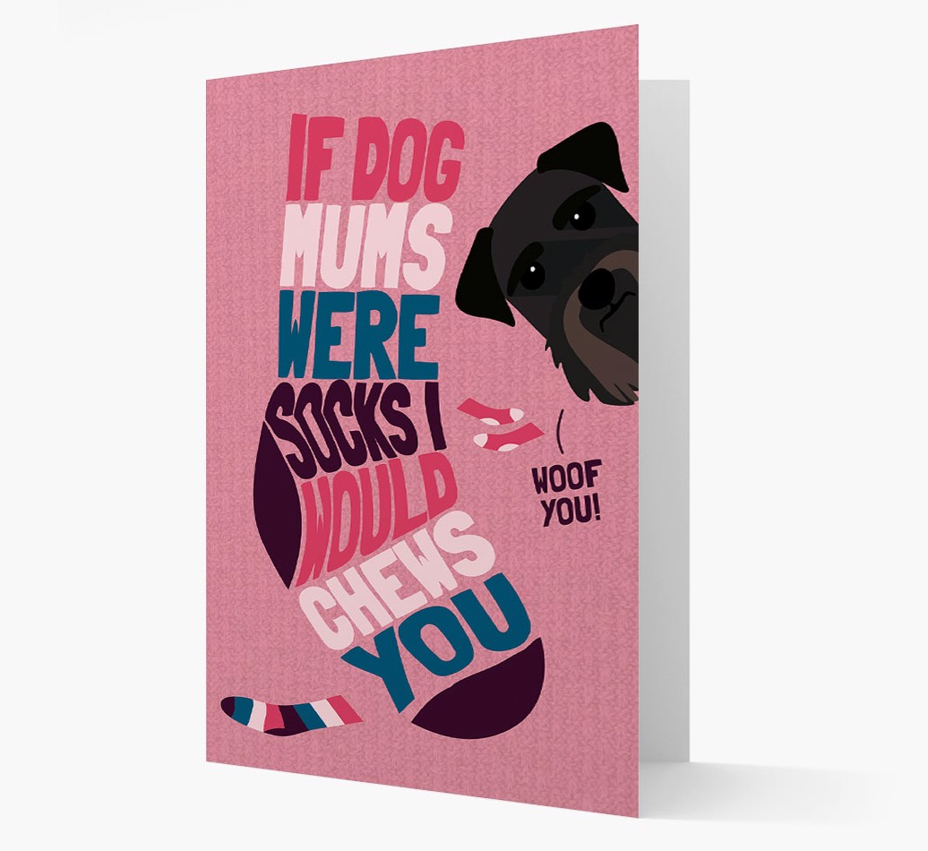 'Chews You' - Personalised {breedFullName} Card - View of front