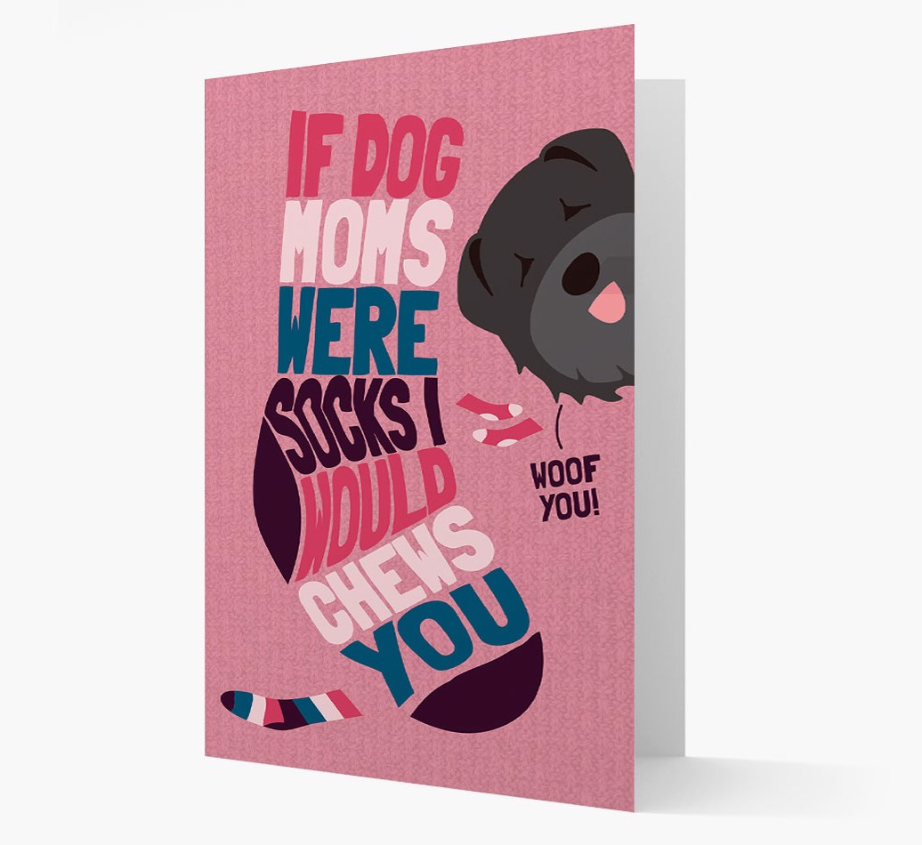 'Chews You' - Personalised {breedFullName} Card - View of front