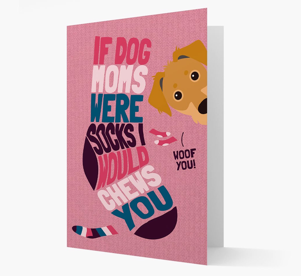 'Chews You' - Personalised {breedFullName} Card - View of front