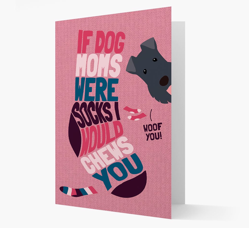 'Chews You' - Personalised {breedFullName} Card - View of front