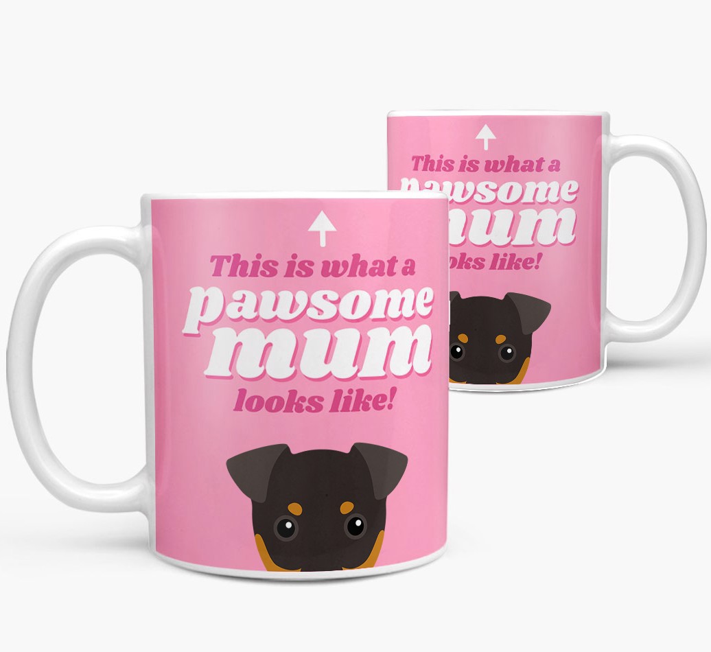 'Pawsome Dog Mum' - Personalised {breedFullName} Mug