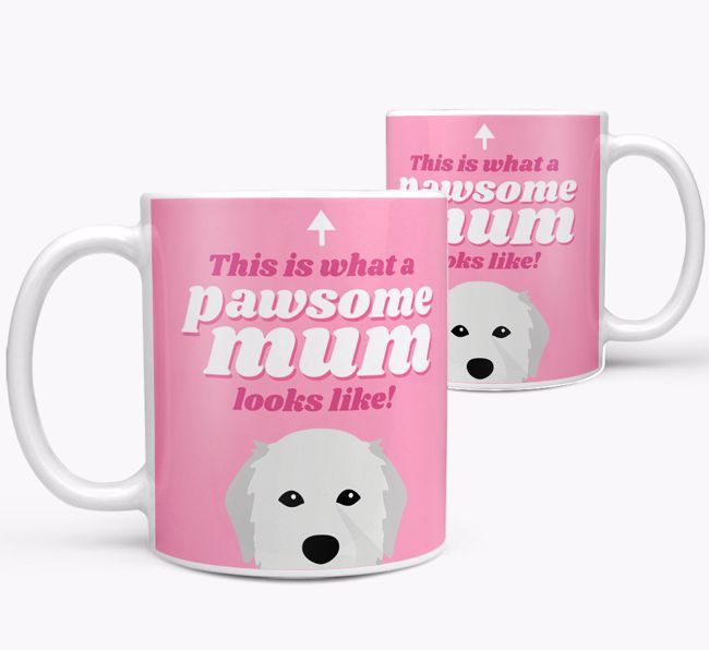 'Pawsome Dog Mum' - Personalised {breedFullName} Mug