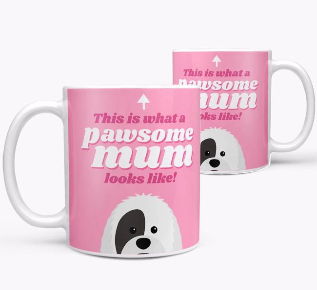 'Pawsome Dog Mum' - Personalised {breedFullName} Mug