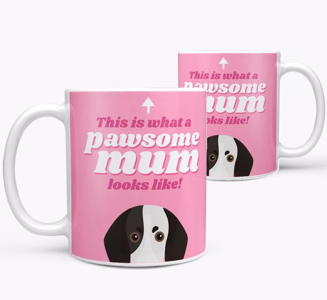 'Pawsome Dog Mum' - Personalised {breedFullName} Mug