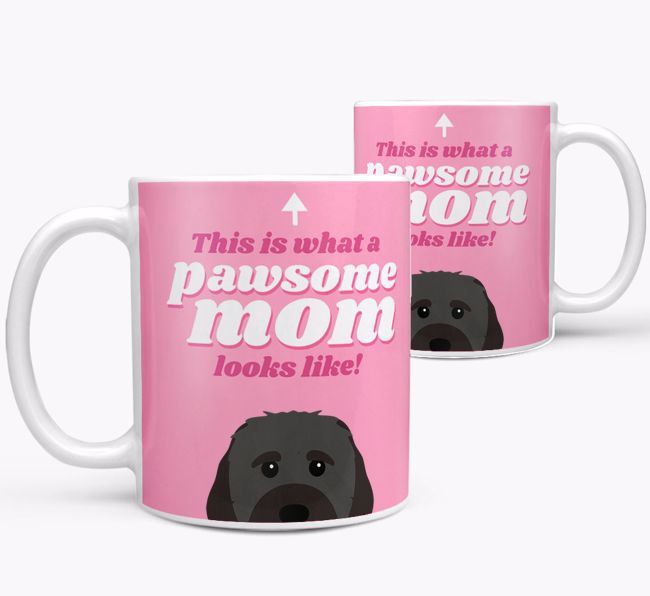 'Pawsome Dog Mom' - Personalized {breedFullName} Mug