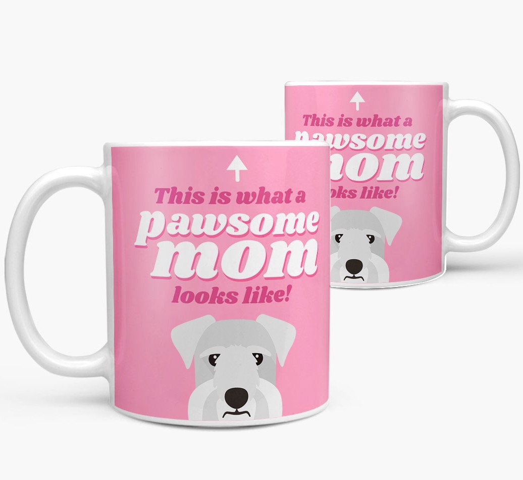 'Pawsome Dog Mom' - Personalized {breedFullName} Mug
