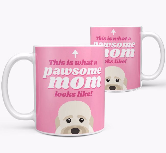 'Pawsome Dog Mom' - Personalized {breedFullName} Mug