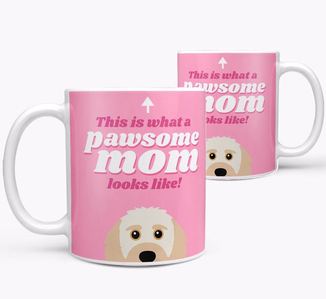 'Pawsome Dog Mom' - Personalized {breedFullName} Mug