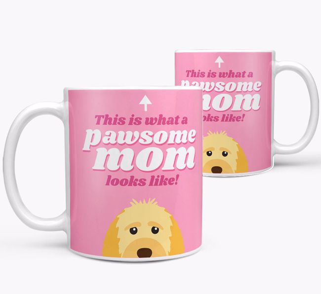 'Pawsome Dog Mom' - Personalized {breedFullName} Mug