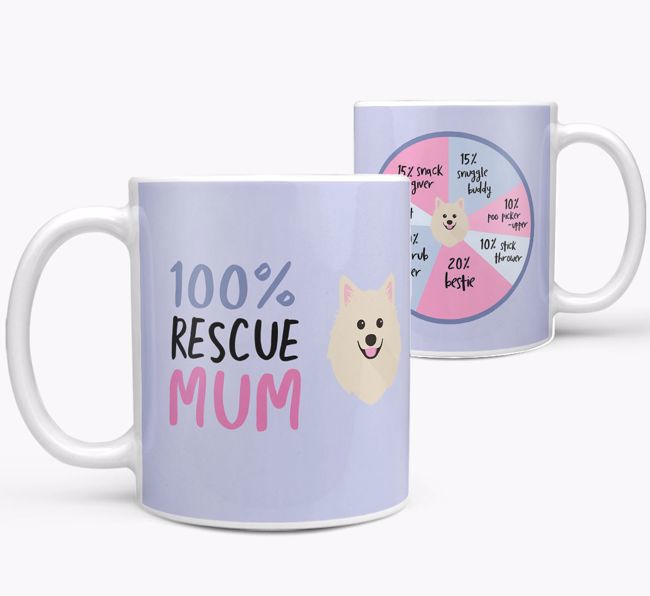 '100% Rescue Mum' - Personalised {breedFullName} Mug