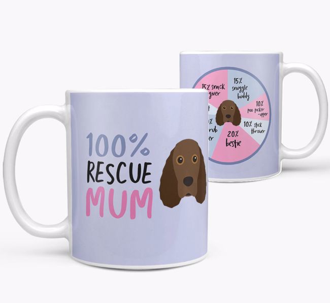 '100% Rescue Mum' - Personalised {breedFullName} Mug