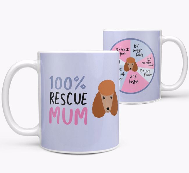 '100% Rescue Mum' - Personalised {breedFullName} Mug