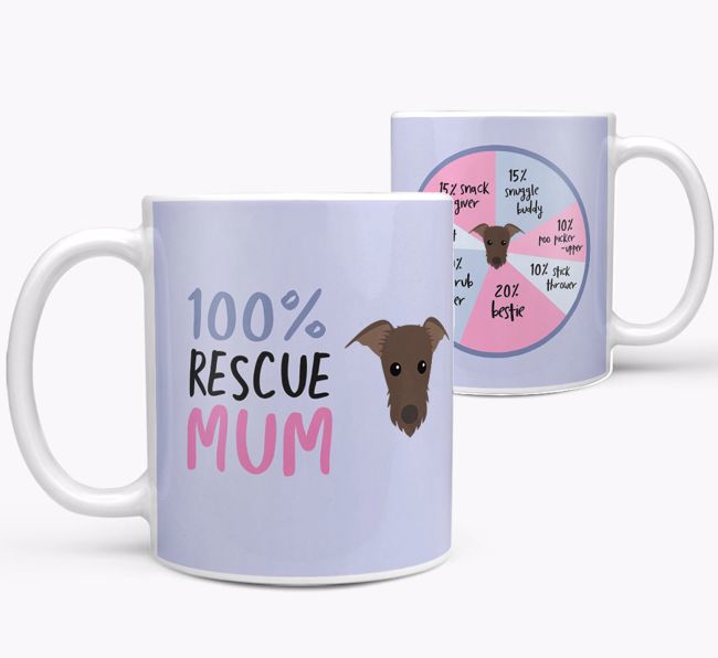 '100% Rescue Mum' - Personalised {breedFullName} Mug