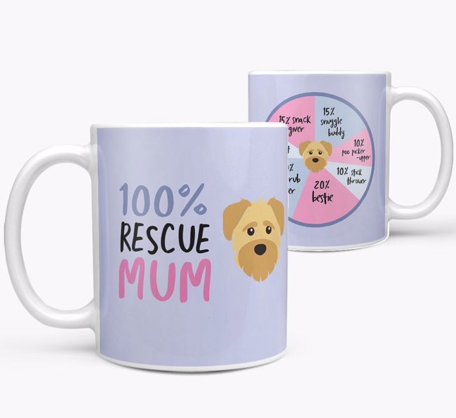 '100% Rescue Mum' - Personalised {breedFullName} Mug