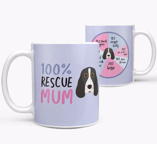 '100% Rescue Mum' - Personalised {breedFullName} Mug