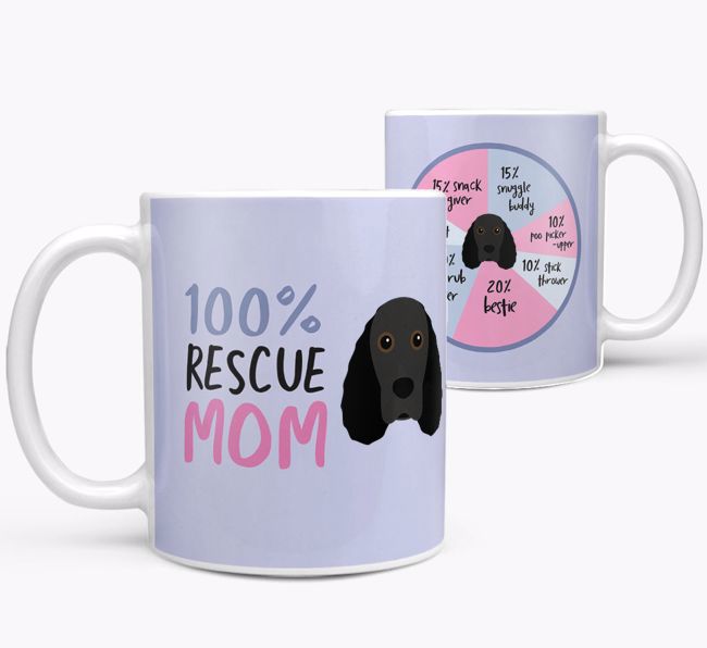 '100% Rescue Mom' - Personalized {breedFullName} Mug