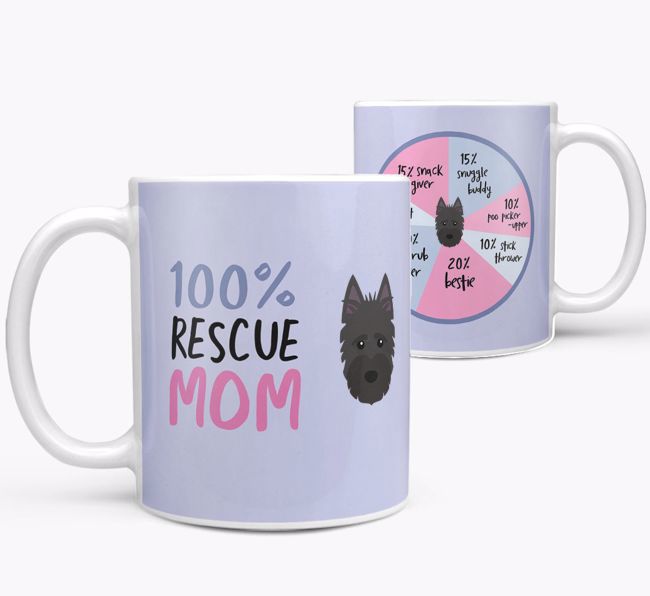 '100% Rescue Mom' - Personalized {breedFullName} Mug