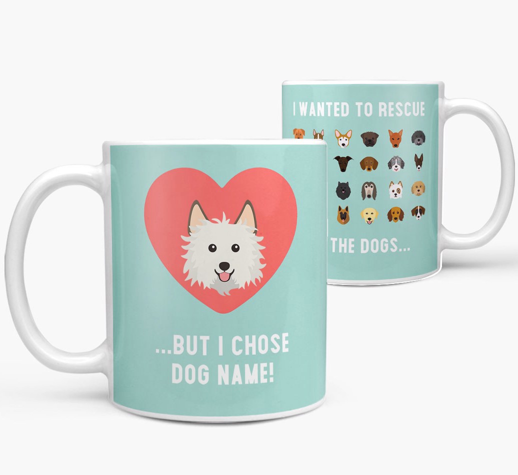 'Motivated by Dogs' - {breedFullName} Mug - front and back view