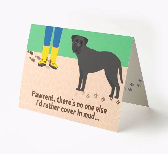 'There's No One Else I'd Rather Cover In Mud' - Personalised {breedFullName} Card