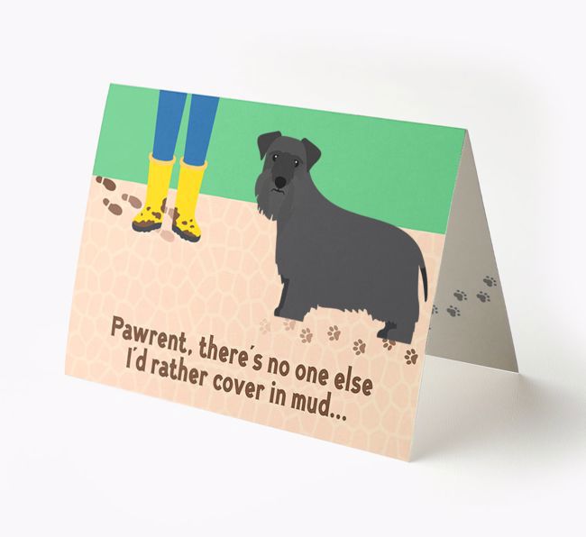 'There's No One Else I'd Rather Cover In Mud' - Personalised {breedFullName} Card