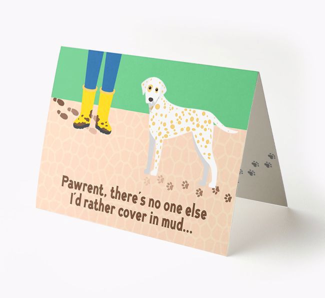 'There's No One Else I'd Rather Cover In Mud' - Personalised {breedFullName} Card