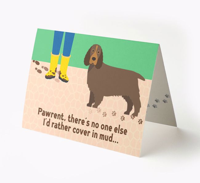 'There's No One Else I'd Rather Cover In Mud' - Personalised {breedFullName} Card