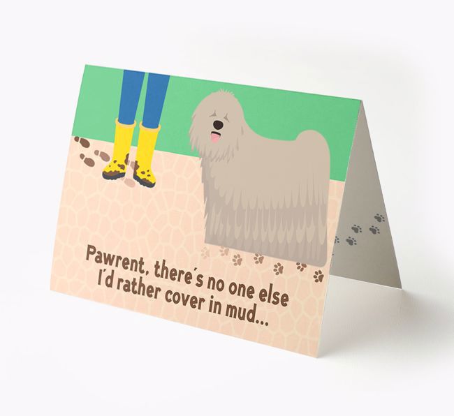 'There's No One Else I'd Rather Cover In Mud' - Personalised {breedFullName} Card